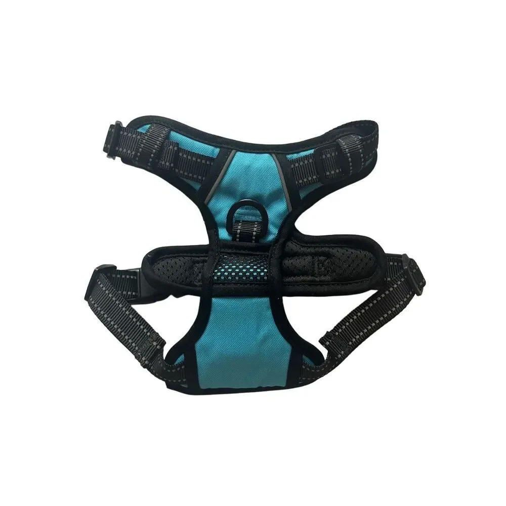 NWOT PoyPet black and blue dog harness - S